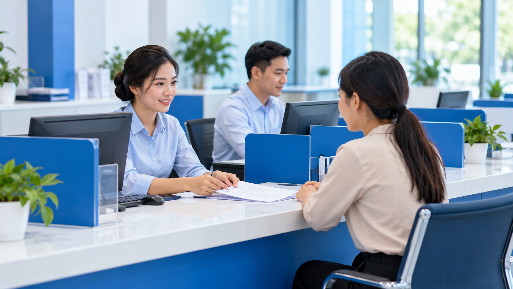 Quầy dịch vụ công hiện đại