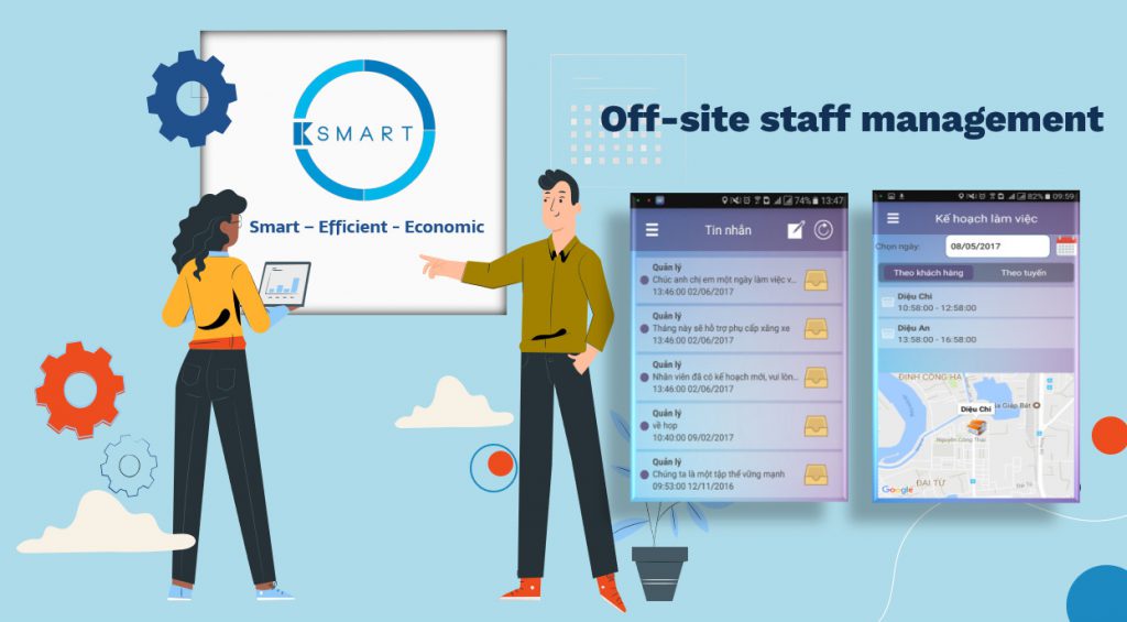 phần mềm quản lý nhân viên ngoài văn phòng ksmart
