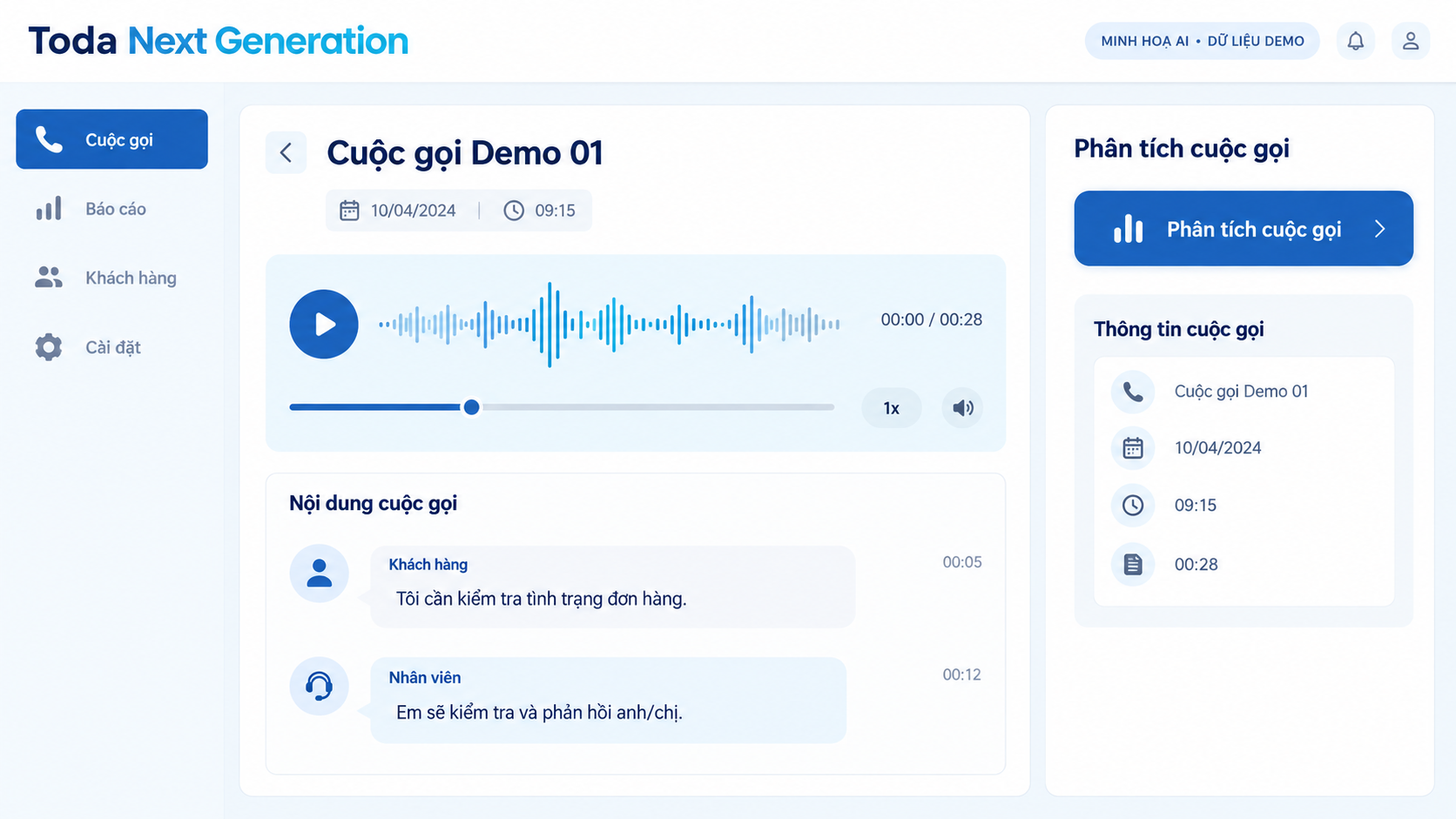 Phân tích cuộc gọi